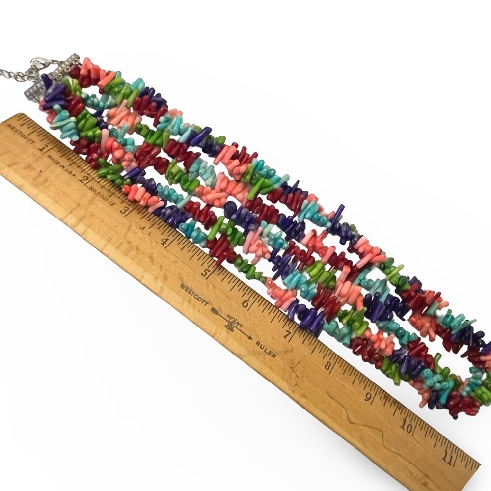 Multicolor Bamboo Coral Necklace - Picture 5 of 5